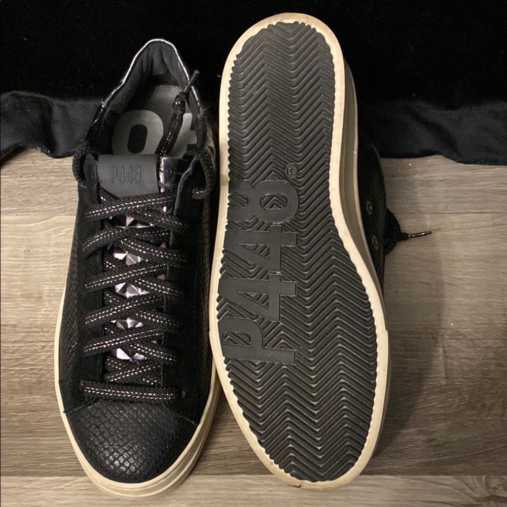 NWOT P448 Black Sneakers Urban Casual Style